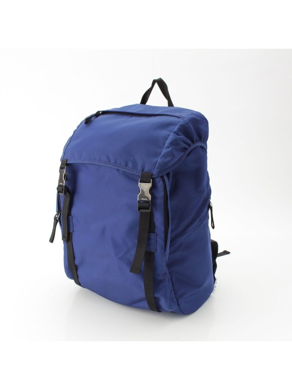 Prada Nylon Triangle Logo Backpack Blue - Picture 2 of 10